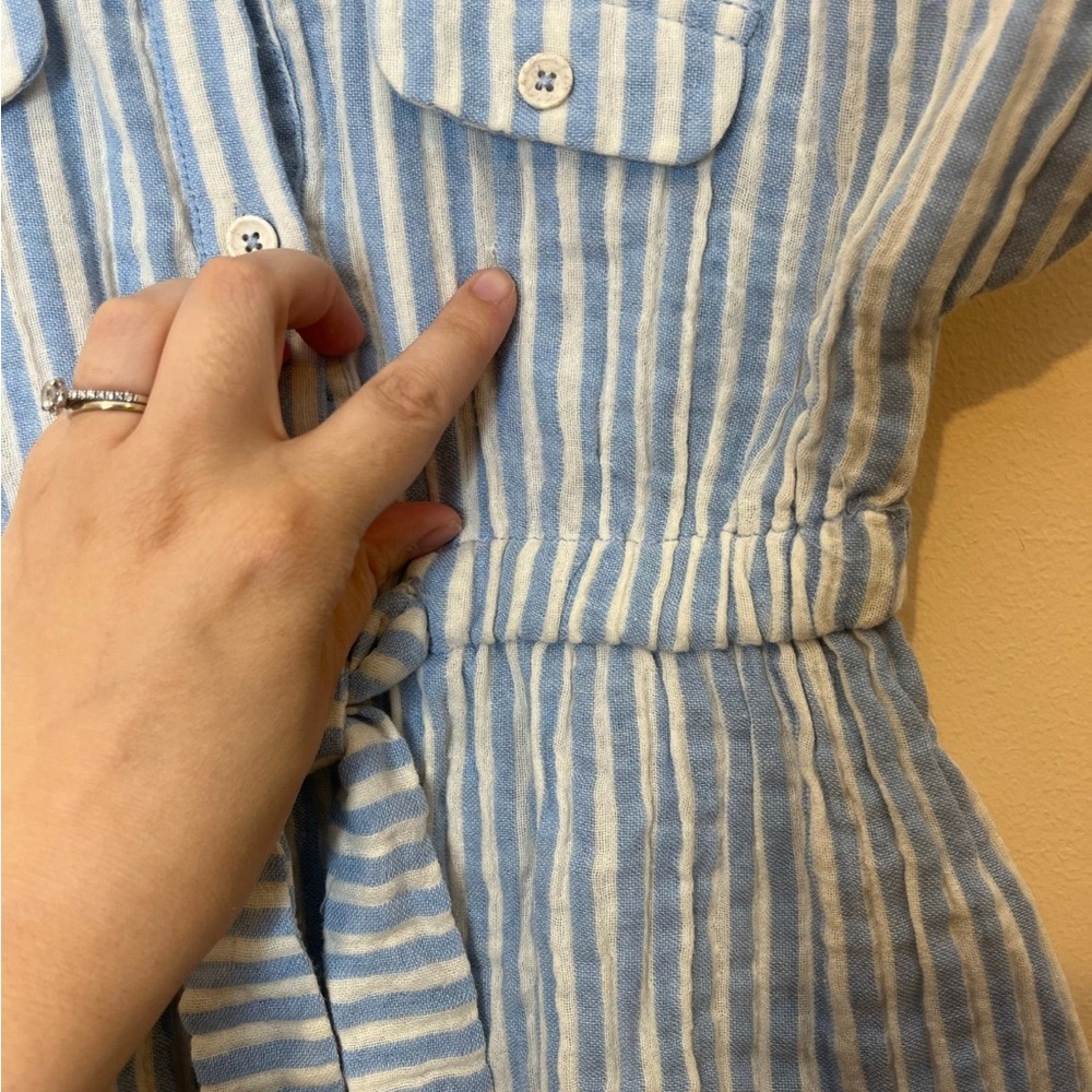 Zara Striped Gauze Dress​ - Picture 2 of 3